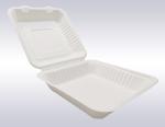 9 Inch 1500ml Biodegradable Bagasse Tableware Clamshell Containers Sustainable