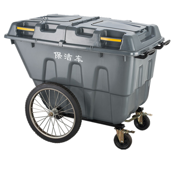 400L trash can trolley dumping carts with wheels
