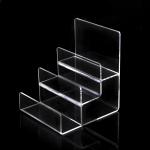 Multi Tier Acrylic Wallet Display Stand Plexiglass Retail Display Free Standing