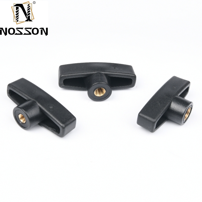 Black Oxide Finish Healthcare T-Head Plastic Knob for Easy Clamping and Tightening in Automotive Industry