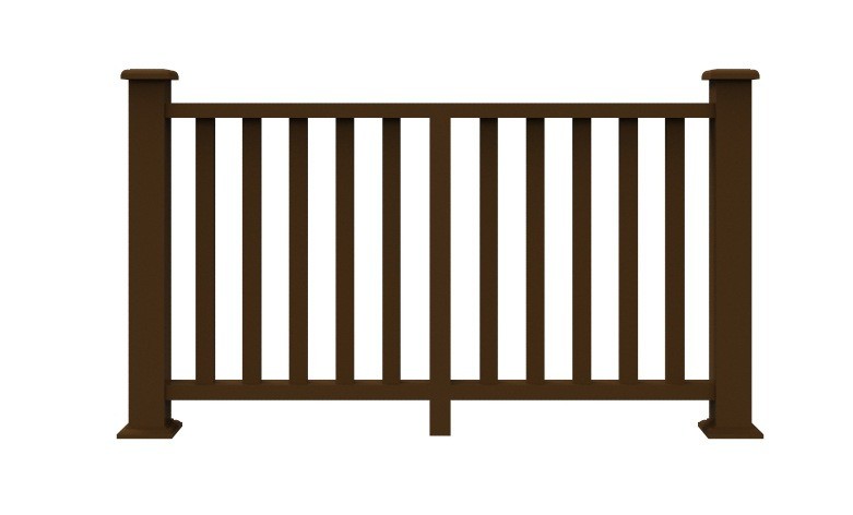 Fireproof WPC Fence Panel Wood Plastic Composite Interior Board Tan Protective Railing For Riverside 200x120cm