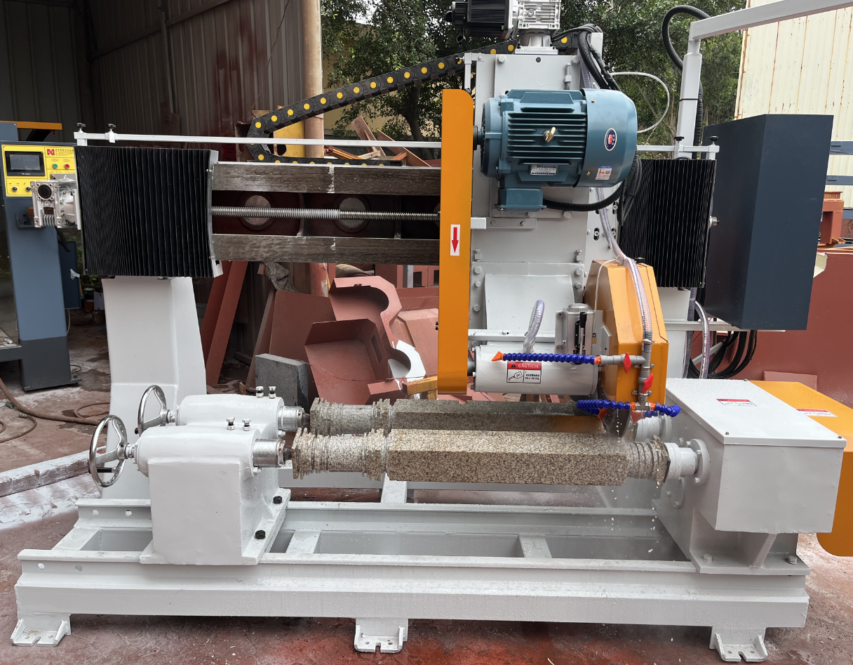 Efficiency CNC Lathe For Marble Granite Pillar Column Baluster Handrail Ling