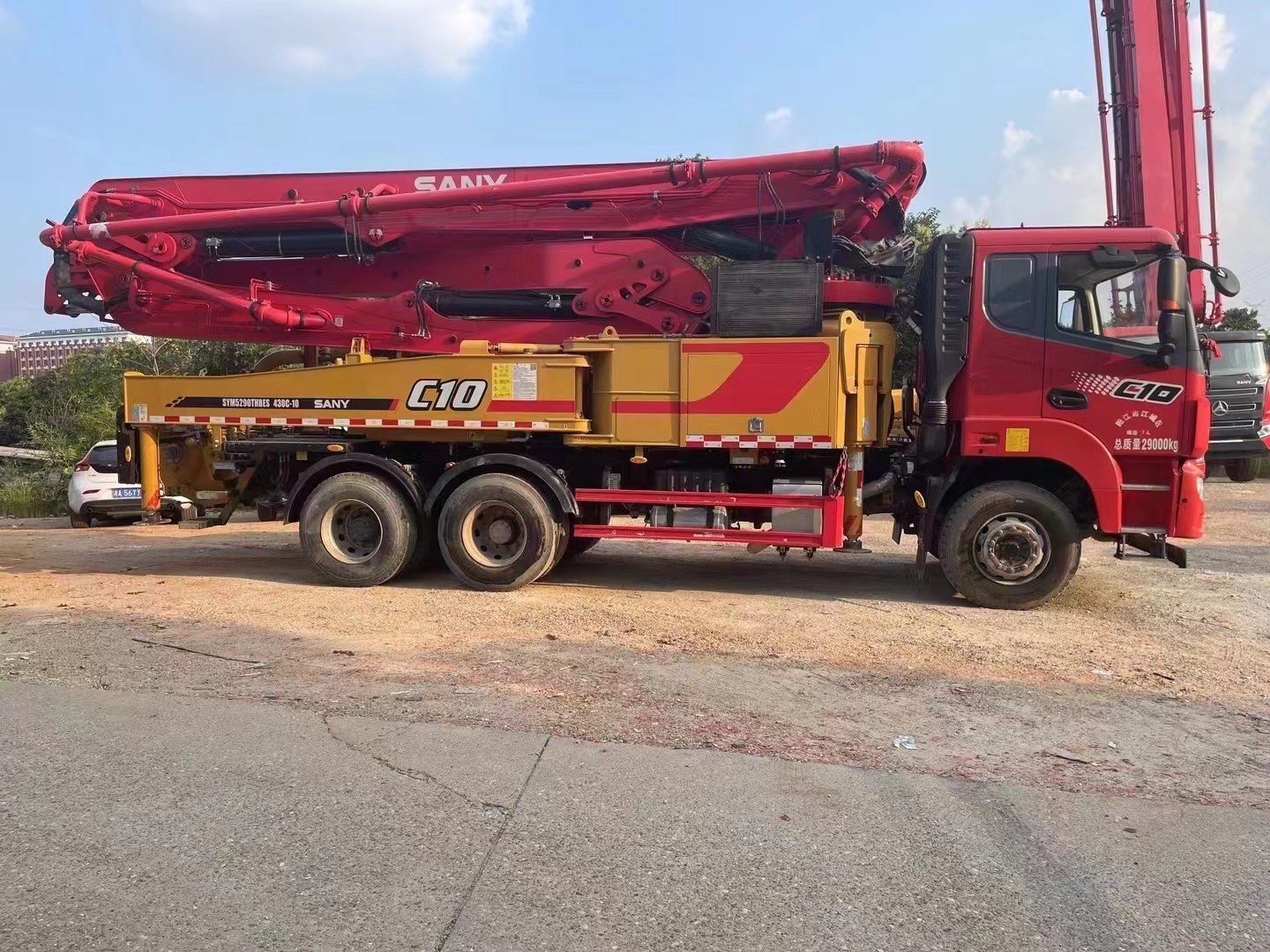 SYM5290THBES 430C-10 Sany Homemade Chassis 43m 2021 Second-hand Concrete Pump Truck For Heavy Duty Construction