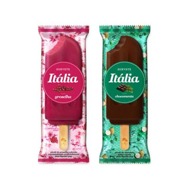 Wholesale custom printed back seal plastic pouch popsicle packaging bag