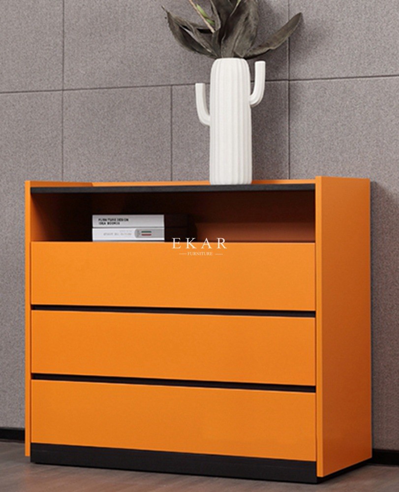 Colorful Storage Cabinet Wooden 3 Drawer Chest