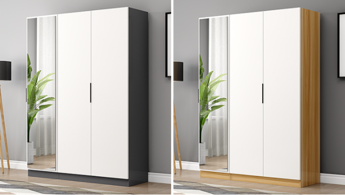 Modern Bedroom Double Sliding Door Wardrobe Storage Cabinet with 2D/3D Availability