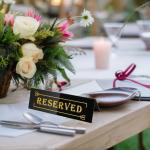 Elegant Reseserved Table Acrylic Sign Board Stand For Weddings Offices