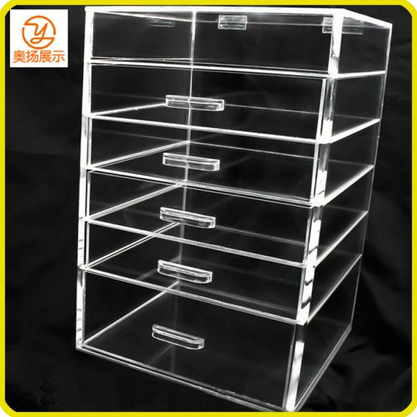 eco-friendly acrylic makeup organizer with 5 drawers