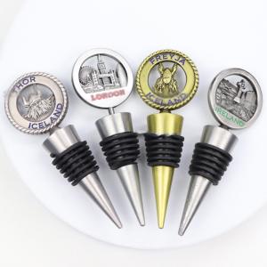 China Metal Vacuum Wine Bottle Stopper Stainless Steel Personalized Casting wholesale