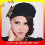 T5631185 Sun Accessory customized winner fashion 100% wool felt beret, women