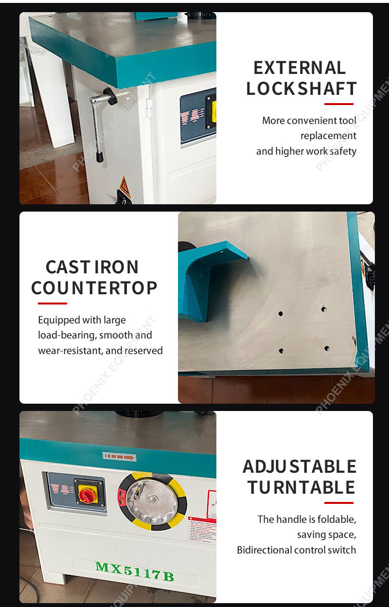 Vertical Push Table Woodworking Milling Machine with Max. Working Thickness of 120mm