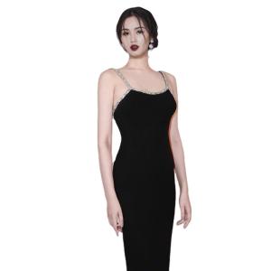 China Summer Ankle Length Evening Dress with Bowknot Waistband Decoration wholesale