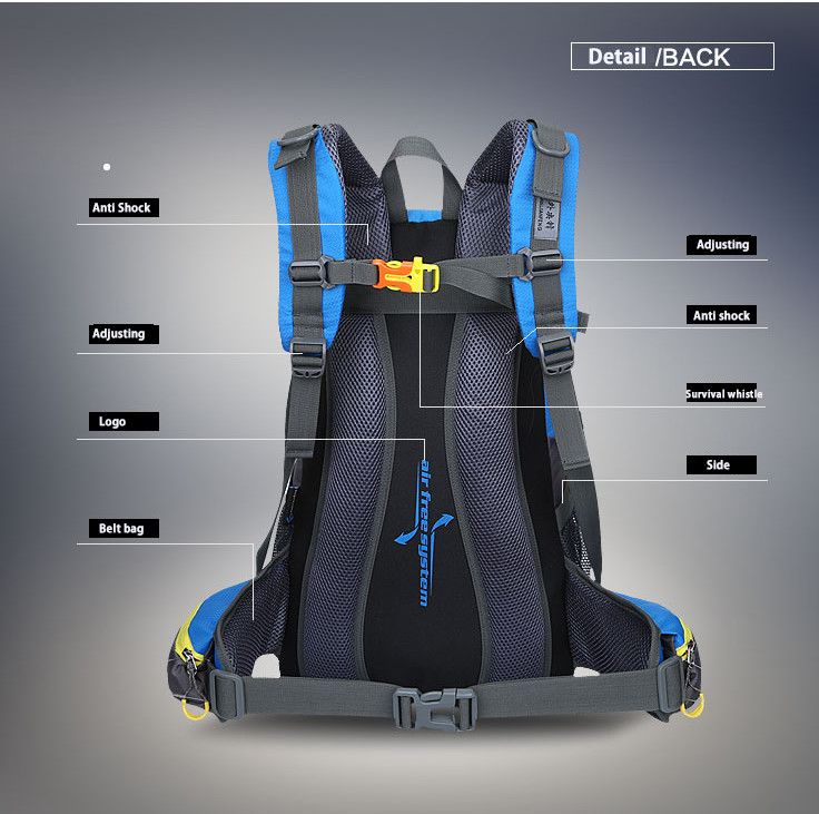 ODM Waterproof Hiking Backpack 30L Water Resistant Daypack Weekend