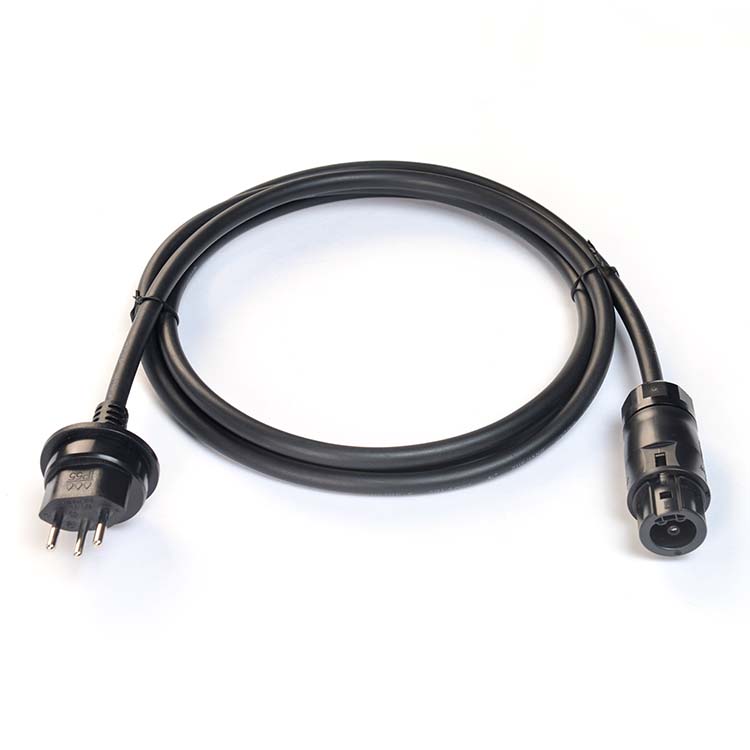CEE/16 3 Prong Schuko Plug AC Extension Cord Swiss Plug Cabled H07RN-F 3X1.5MM2 with BC01 Betteri Female Connector IP68
