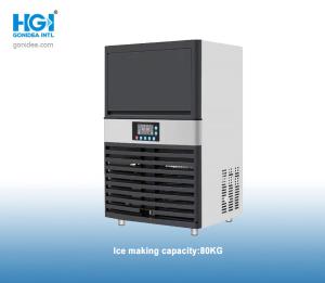 China 450W 80KG Stainless Steel Countertop Automatic Ice Maker Industrial Energy Saving wholesale