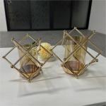 Wholesale wedding centerpieces single gold candle holder for event decor