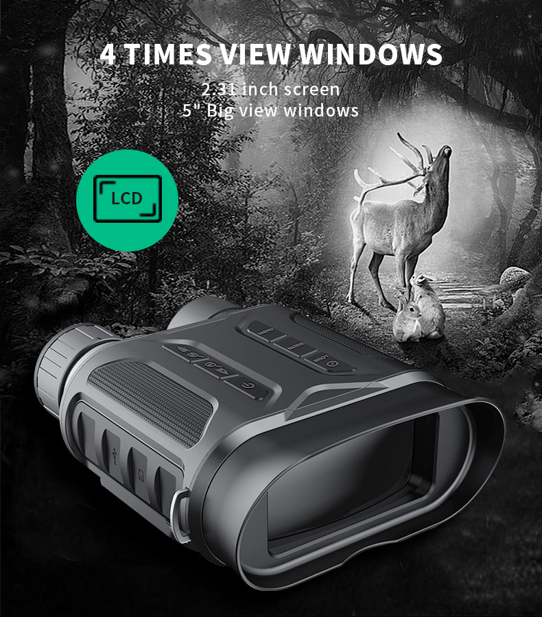 1080p Infrared Night Vision Binocular 7 Level Adjustable 2mp Telescope CMOS Sensor