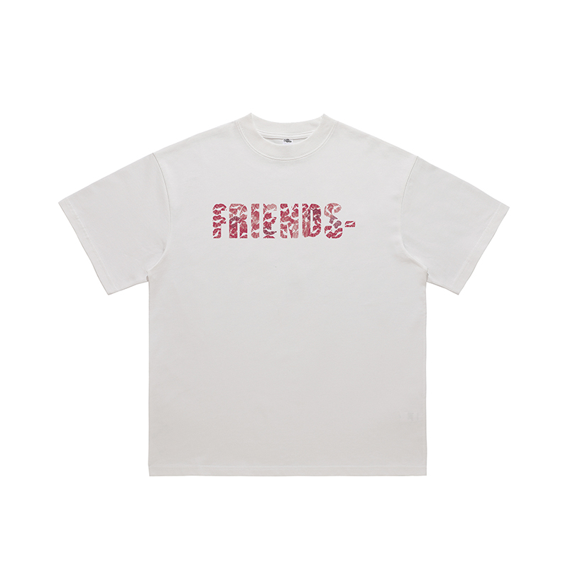 S-XXL Size Vintage T-Shirt with Oversized V Print and Lip Print in 100% Cotton Fabric