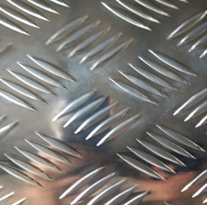 China Thickness 5mm 6063 Aluminum Checker Plate PVC Film Embossed Coated wholesale