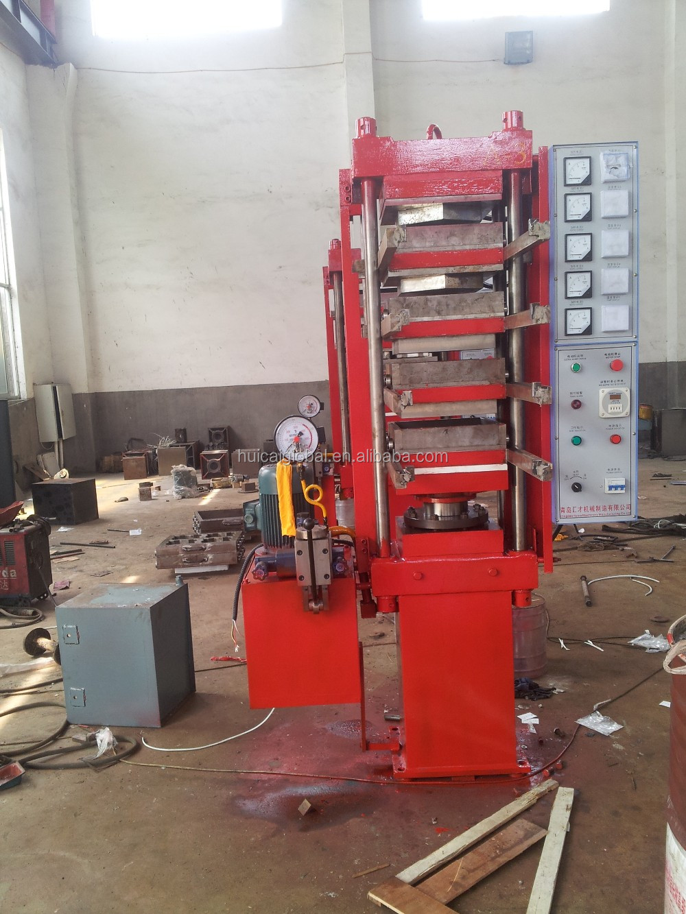 Rubber Mat Manufacturing Machine for 600*480*600mm Rubber Floor Brick Production