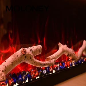China Classic Flame Freestanding Electric Fireplace Heater Built In Digital LED Tech 79in wholesale