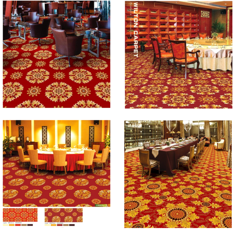 Bright colors soft floral printed wilton carpet