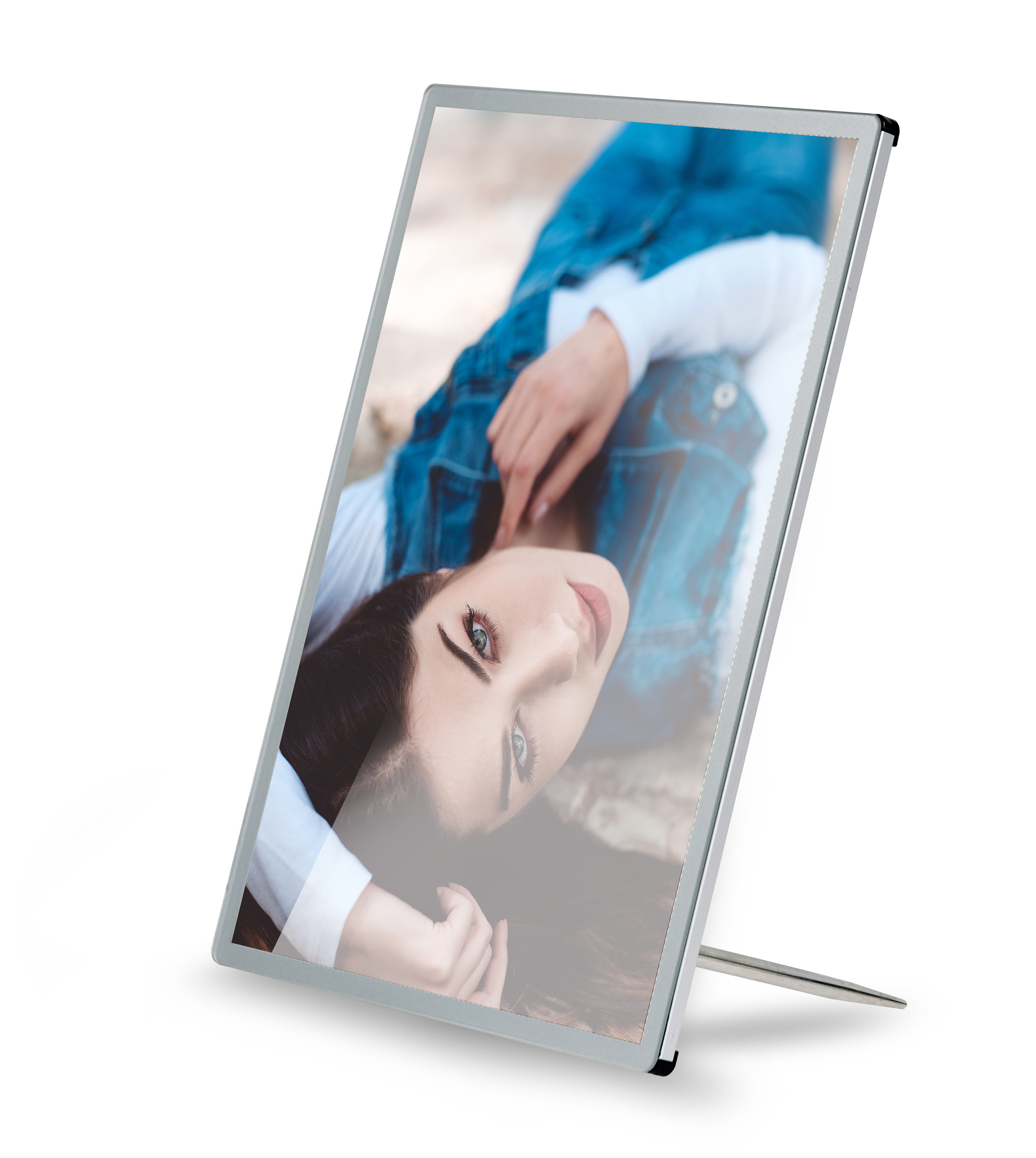 Super Slim Frameless Wall Mounted LED Light Box Show Poster At Desktop