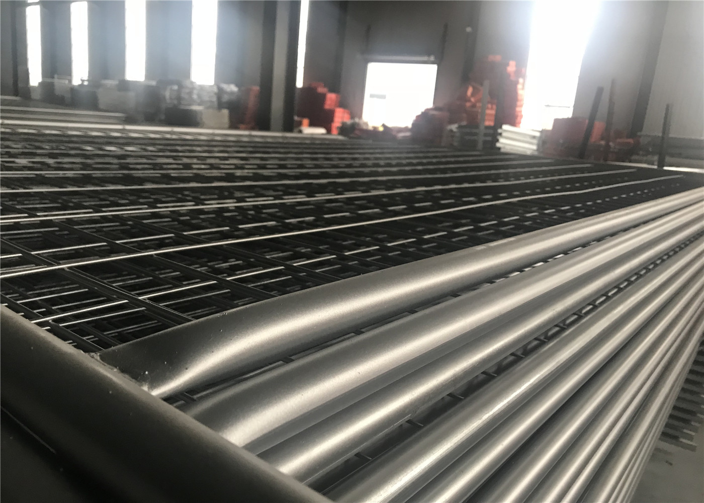 2.1mtr x 2.4mtr temporary fencing panels OD 32mm frame wall thick 2.00mm mesh 60mmx150mm diameter 3.00mm perth market