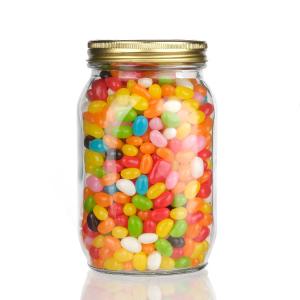 China Factory Direct Selling Clear Food Glass Mason Jars Packaging Storage Round Glass Jar Glass Food Jar wholesale