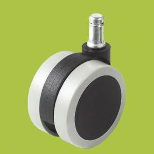 China 65mm black ring stem swivel furniture casters PA PVC bear 20kg wholesale