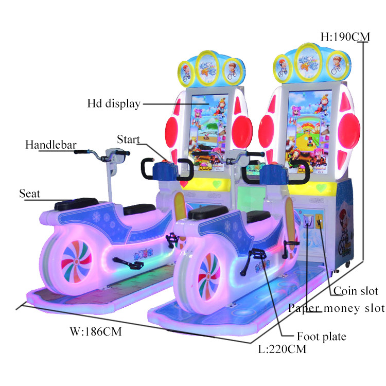 Coin Operated Cycling Simulator Kids Arcade Machine