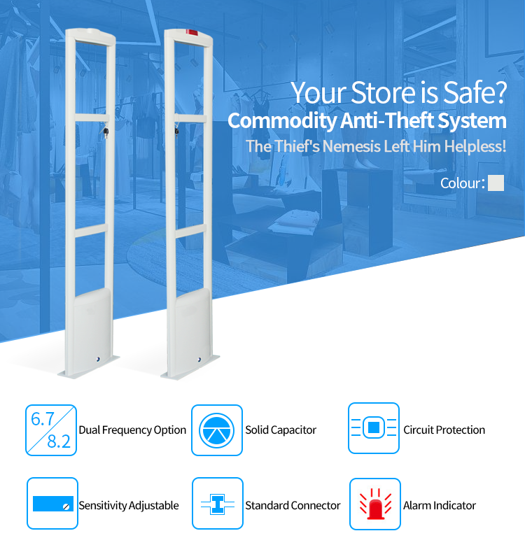 Retail Commodity EAS System Anti theft Shop Alarm Shops Security Gate 8.2mhz EAS Security System Retail Store EAS Sensor Device