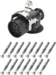 24v 15 Pole European Trailer Plug Crimp MH1 Type ISO12098 Certification