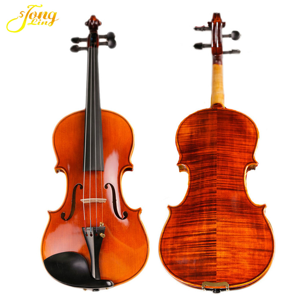 china advanced professional handmade stringed instrument China made brand all solid 4/4 44 violin [Back panel material