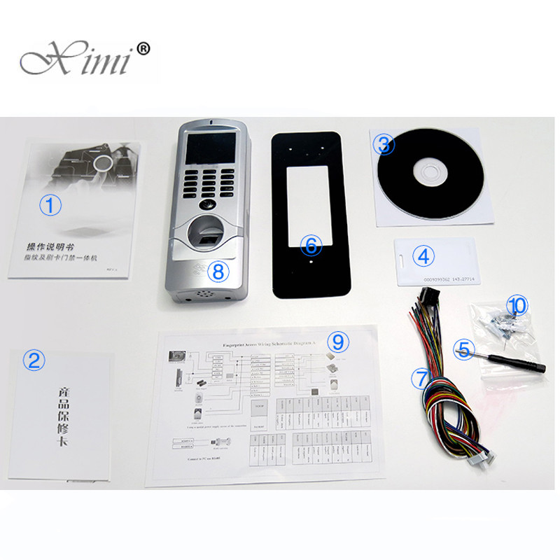 Waterproof Fingerprint Access Control Time Attendance System WIth Card Reader