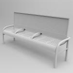 Customized Anticorrosion 2070mm Metal Patio Bench