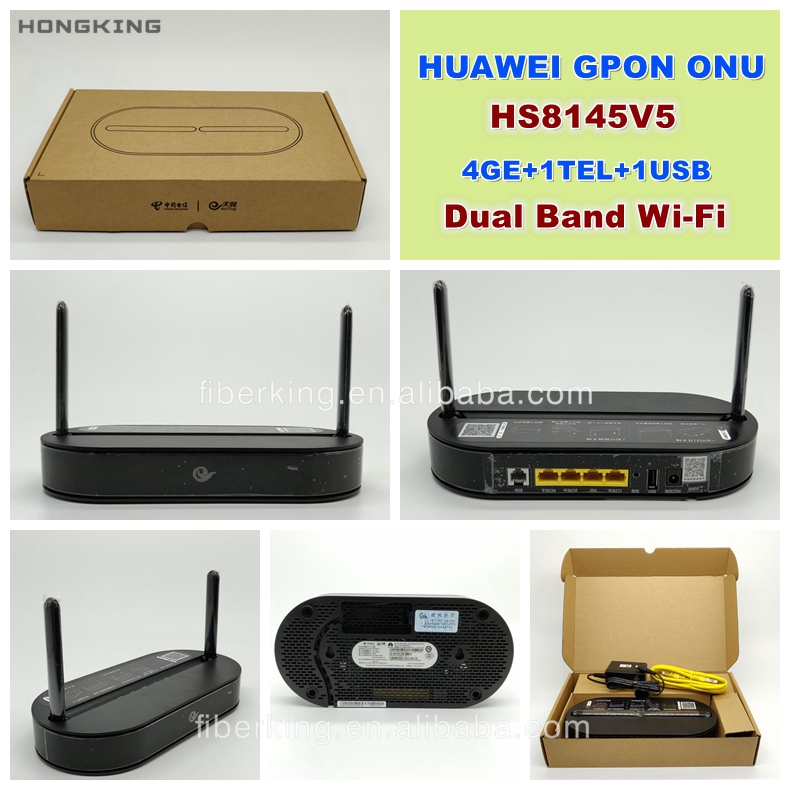 GPON XPON HS8145V huawei ONU ONT Modem router Dual WiFi AC 2.4g/5g FTTH 1GE 4GE 1TEL 1USB