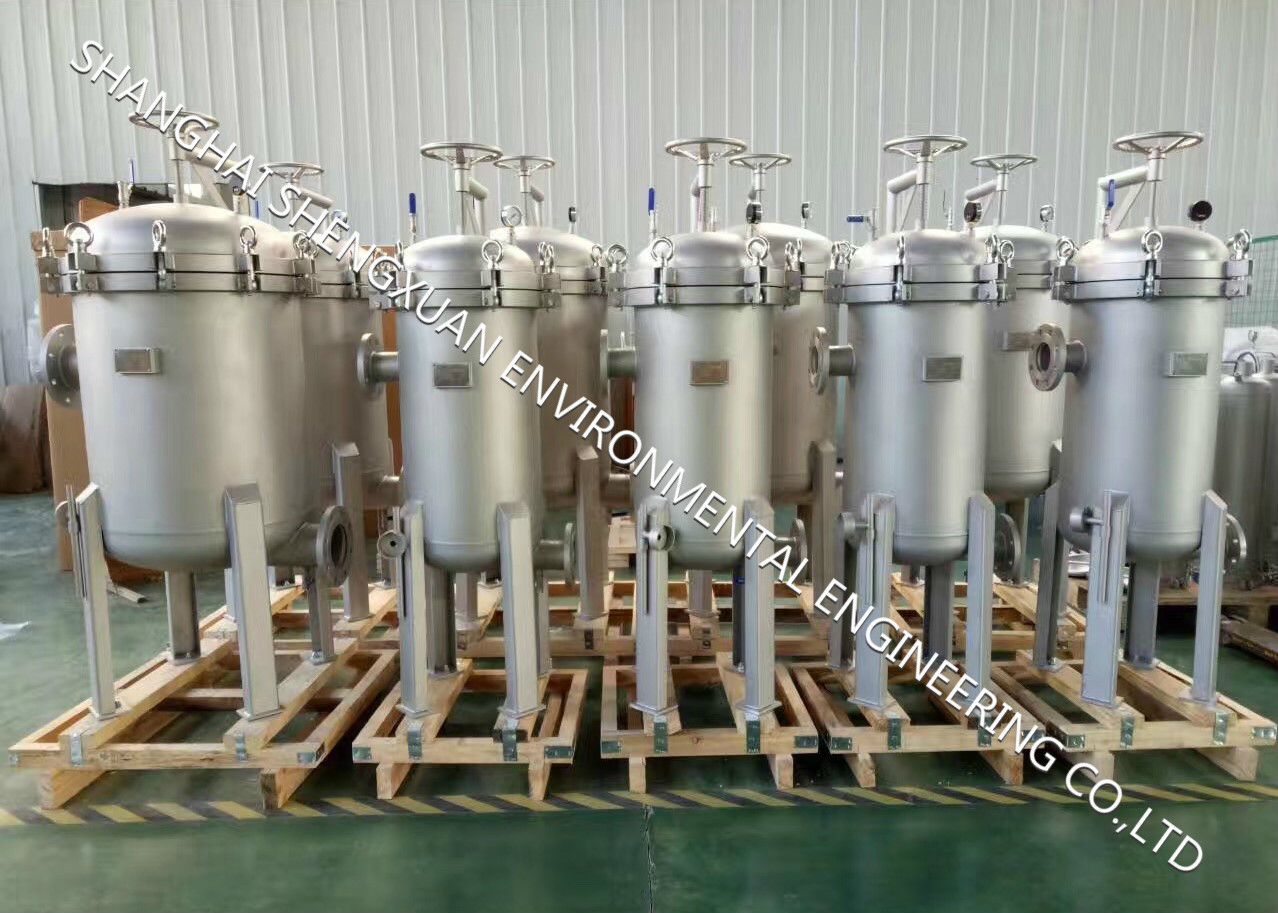 0.5Mpa 1 Micron Carbon Steel 150PSI Bag Filter Vessel