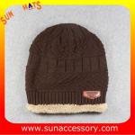 AK17018 Sun Accessory advertising winter knitted beanie hats for mens,Logo can