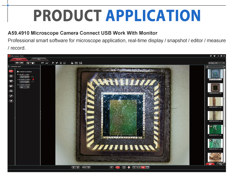 C - Mount Microscope Accessories Digital Microscope Camera A59.4910 With USB2.0 Port