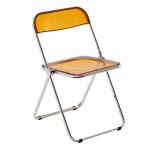 Metal Steel Frame Clear Acrylic Folding Chairs for Wedding Banquet Restaurant