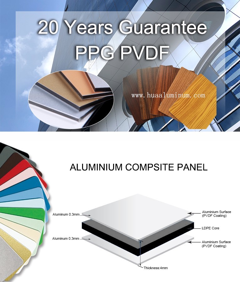 Outdoor Silver Brushed ACP Aluminium Composite Panel 1220mm