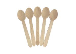 China 6&quot; Natural Wooden Utensils Compostable Cutlery Set wholesale