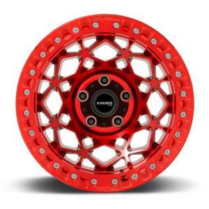 China 20 Inch Deep Lip Aluminum Alloy 4x4 RED Off Road Rims wholesale
