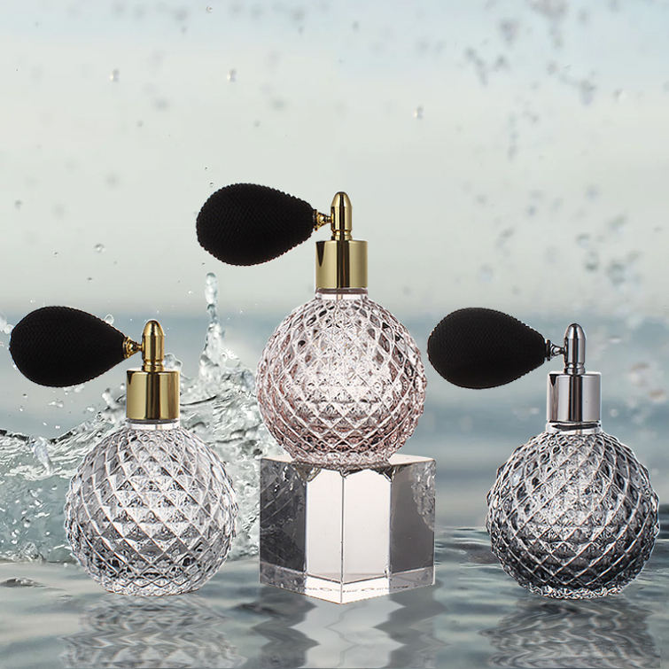 100ml Glass Cosmetic Containers Design Airbag Glass Perfume Spray Bottle