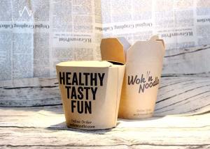 China Noodles Cantai Kraft Paper Takeaway Food Containers Food Grade PE / PLA Lining wholesale