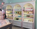 Pink Beauty Shop Makeup Display Cabinet Shelf For Cosmetics 900*350*2200mm