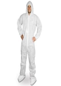 China Anti Static Disposable Coverall Suit , Lint Free Chemical Resistant Coveralls wholesale