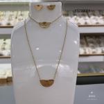 Saya Women's Stainless Steel Gold Necklace Engagement Necklace For Bride
