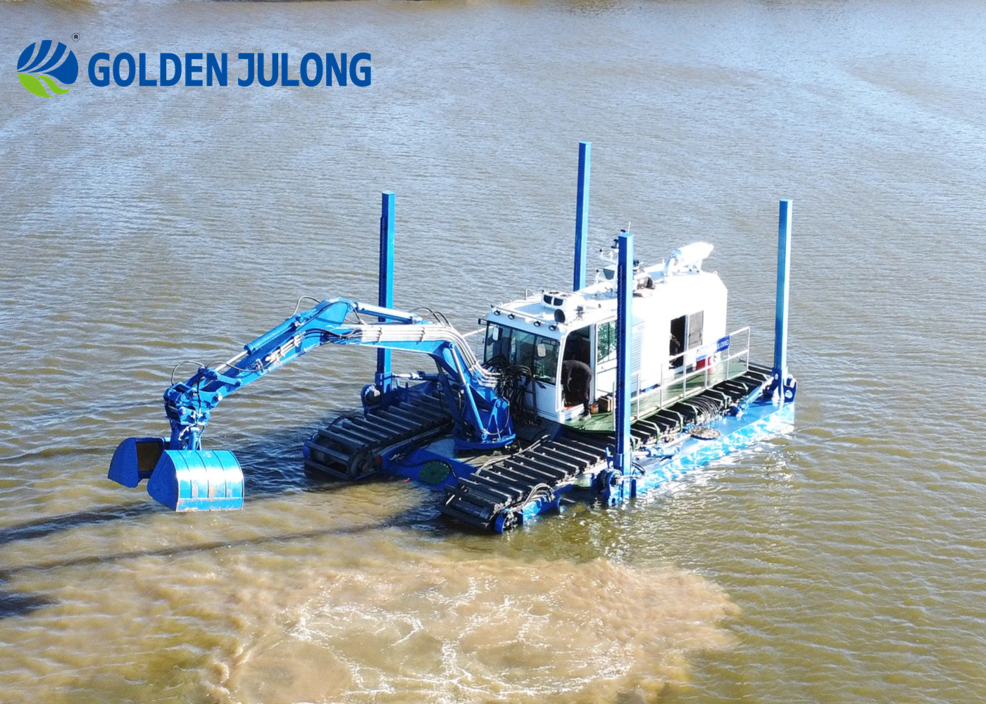 JLAME200 Customized Amphibious Dredger Wear Resistant Crawler Type